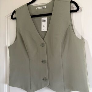 Abercrombie & Fitch Sage Green Vest